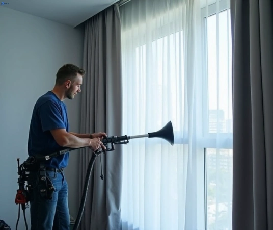 Professional curtain steam cleaning process equipment Matty Curtain Cleaning horsley-nsw