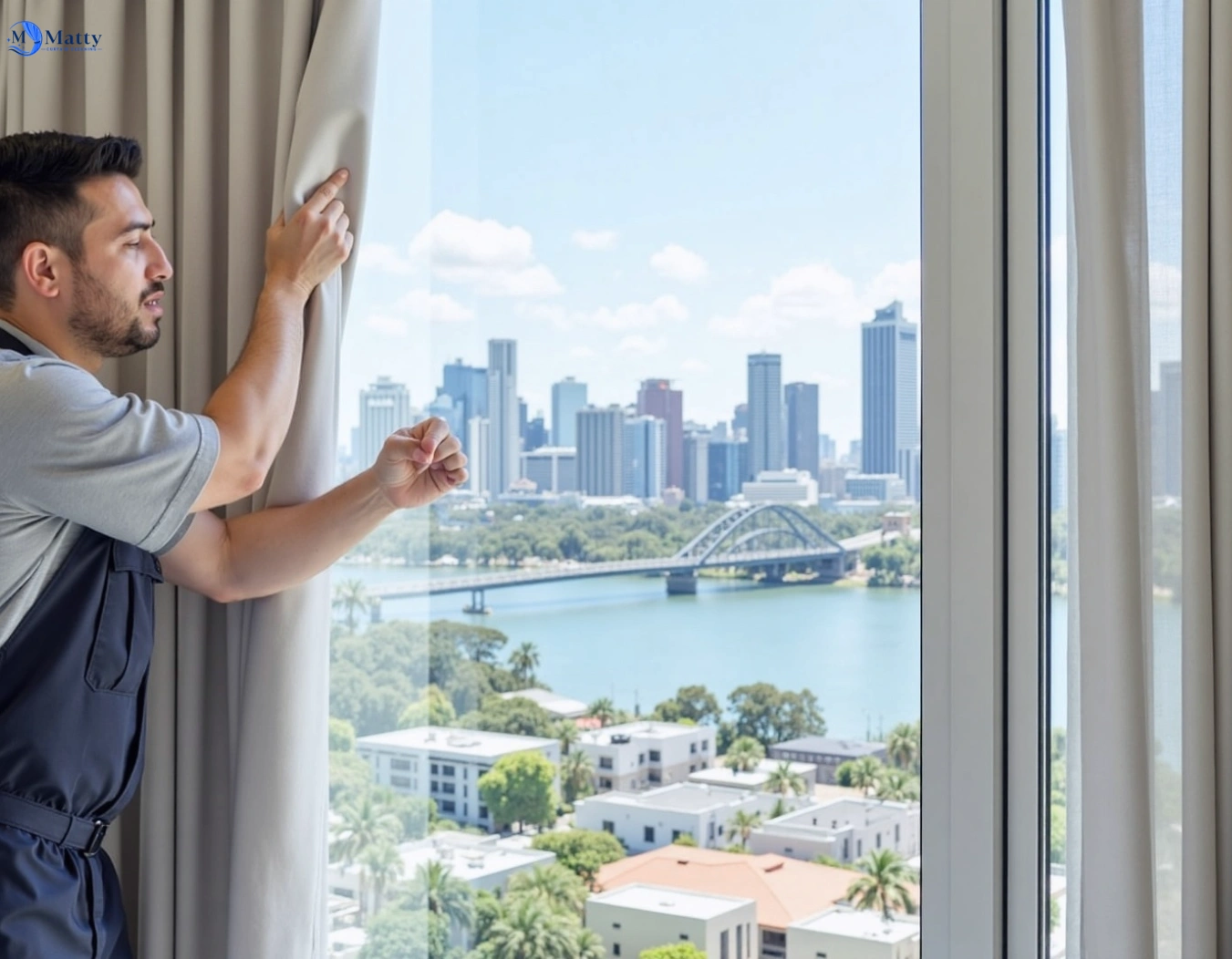 Professional curtain steam cleaning service horsley-nsw QLD by Matty Curtain Cleaning