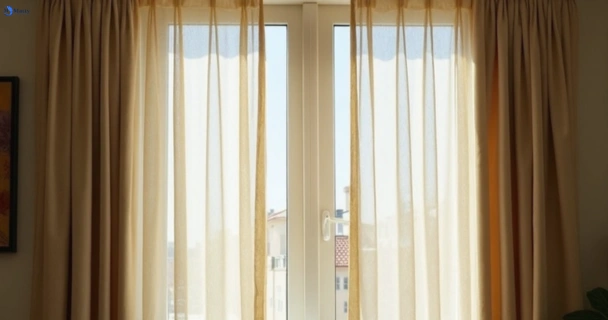 Dusty and dull curtains in horsley-nsw before steam cleaning